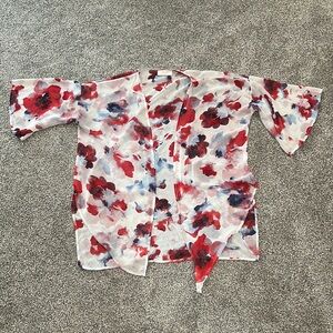 Peach Love California Floral Kimono